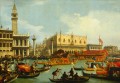 Bucintoro Returning To Molo On Ascension Day Canaletto